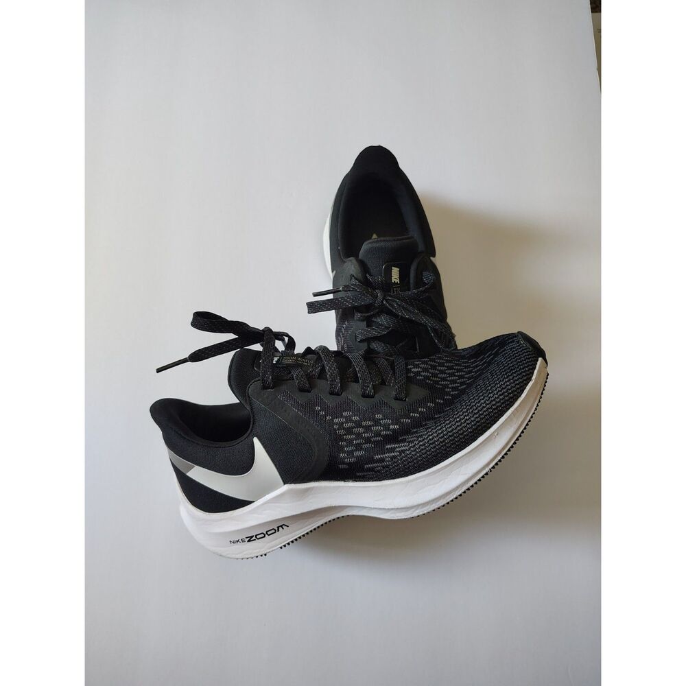 Nike Air Zoom Winflo 6 Black White Women's Running Shoes Size 6.5